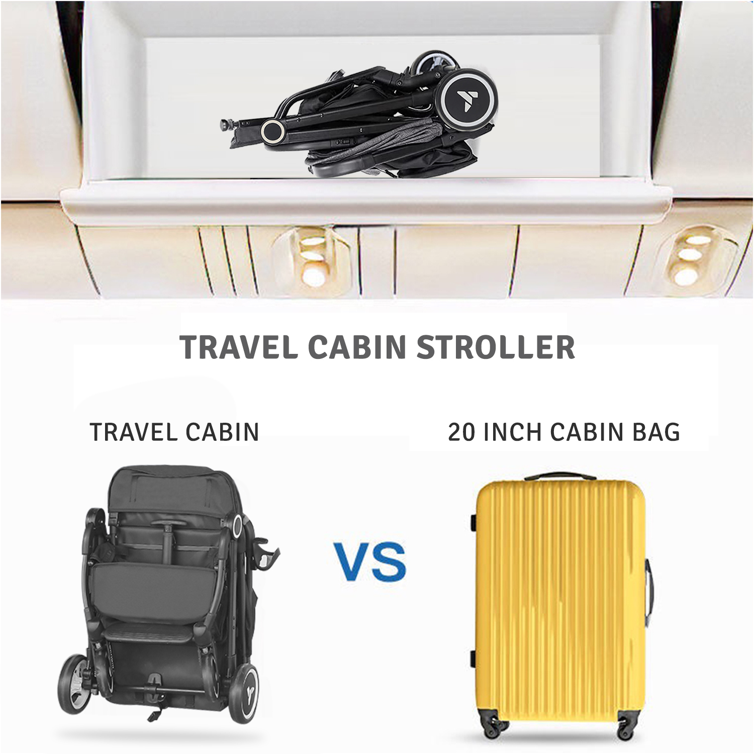 Cabin clearance bag stroller